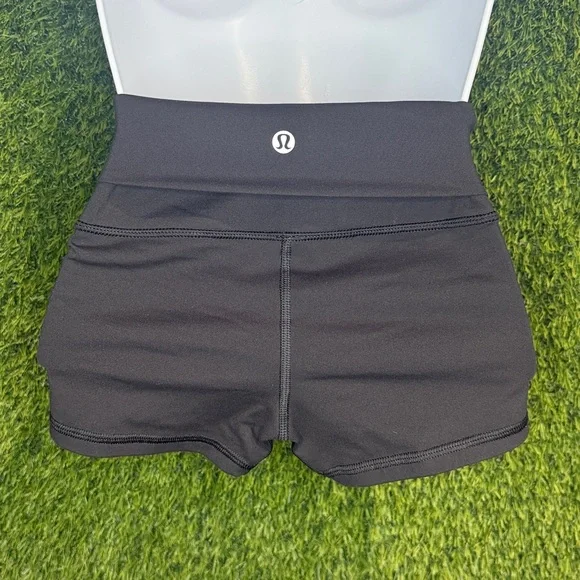 Lululemon Athletica Black Groove Foldover Shorts EUC 2 - Picture 4 of 8